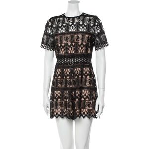 Alexis
Lace Pattern Crew Neck Romper
Size: M